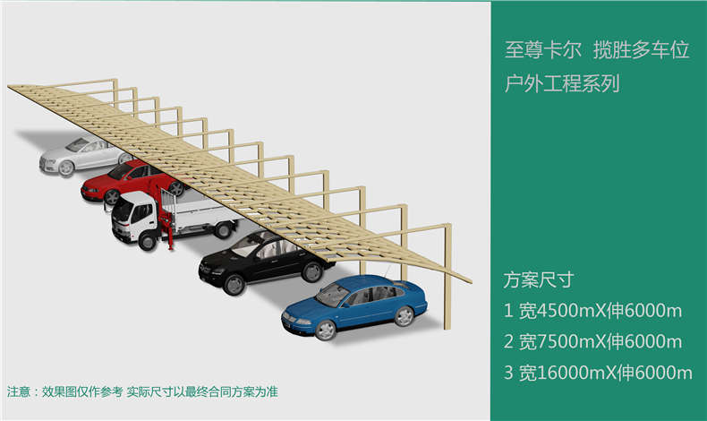 汽車停車棚常規(guī)尺寸大小