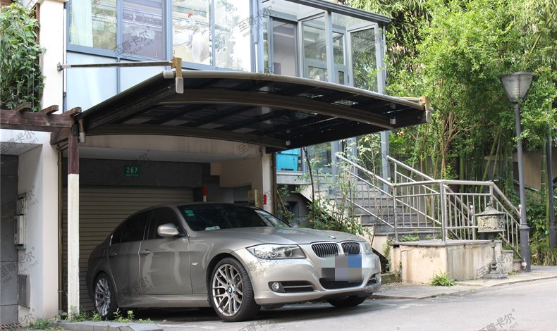 小轎車車棚家用圖片大全，明星都在用的停車棚